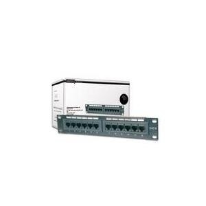 DIGITUS Patchpanel 1HE 12-Port Cat5e ClassD geschirmt schw.