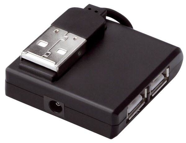 DIGITUS USB-Hub    4-Port 2.0->4xA2.0 integr. Kabel  schwarz