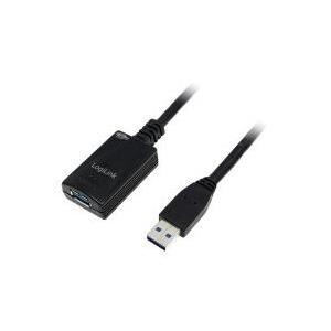 Logilink USB Kabel A -> A St/Bu  5.00m Verl. schwarz