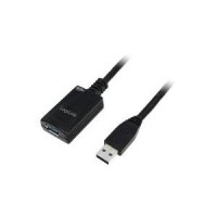 Logilink USB Kabel A -> A St/Bu  5.00m Verl. schwarz