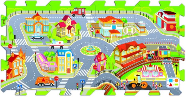 Stadt - Schaumstoff Puzzle 60696