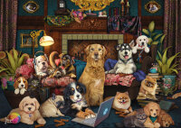 Bunter Abend im Salon - Puzzle 1000 Teile