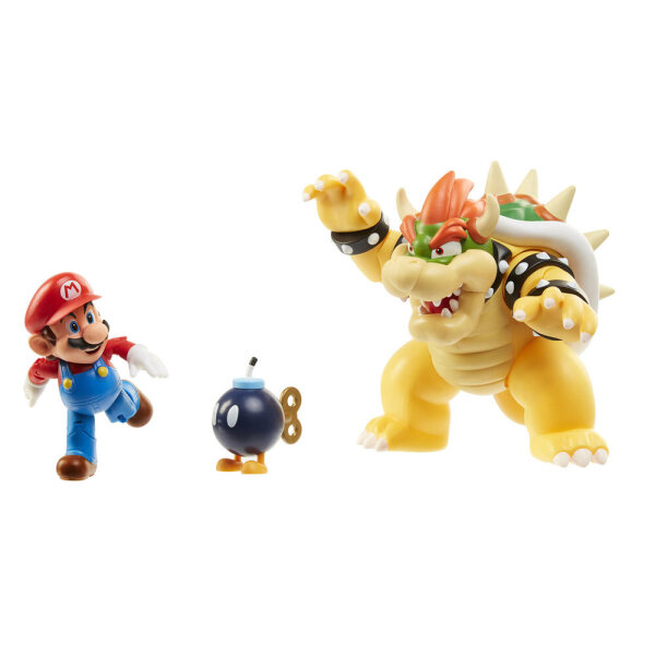 Nintendo Super Mario - Spielfiguren-Set Bowser vs. Mario