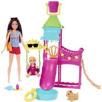 Mattel HKD80 - Barbie - Babysitter Spielset Wasserpark