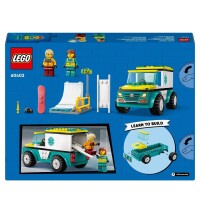 LEGO® 60403 City Fahrzeuge - Rettungswagen und Snowboarder (79 Teile)