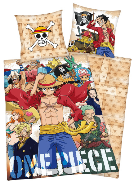 One Piece - Wendebettwäsche (Renforcé) - 80 x 80 / 135 x 200 cm