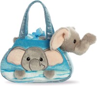 Fancy blau/grauer Peek-a-Boo Elefant in einer Tragetasche...