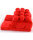 United Labels - Baustein /Klemmbaustein - Hausschuhe - Größe S (35/37) - Rot