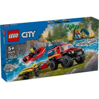 LEGO® 60412 City Feuerwehr - Feuerwehrgeländewagen mit Rettungsboot (301 Teile)