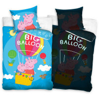 Peppa Pig - Bettwäsche 135x200 + 80x80 cm - Glow in...