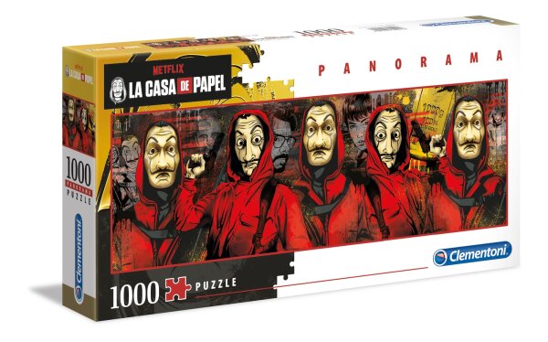 Clementoni 39545 - Netflix - La Casa de Papel - 1000 Teile Puzzle - Panorama Puzzle