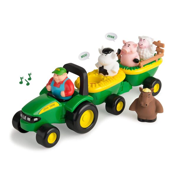John Deere - Heuwagen mit lustigen Tiergeräuschen