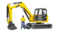 Bruder 02466 - Cat Minibagger mit Bauarbeiter