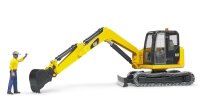 Bruder 02466 - Cat Minibagger mit Bauarbeiter
