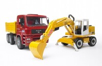 Bruder 02751 - MAN TGA Kipp-LKW und Liebherr Schaufelbagger