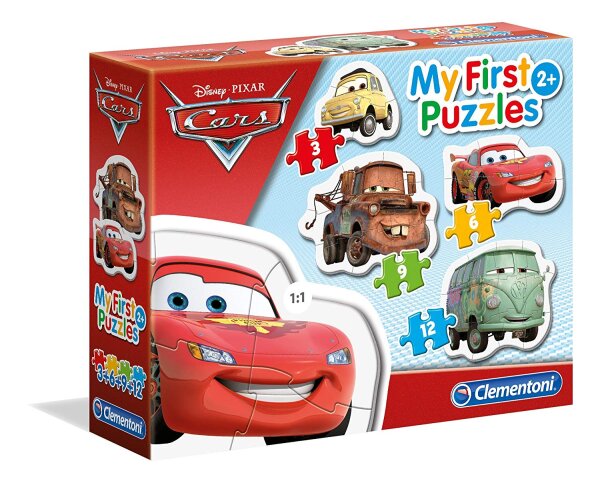 Clementoni 20804 - My First Puzzles - 3+6+9+12 Teile Puzzle - Disney Cars