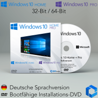 Installations-DVD Windows 10 Home & Pro 32bit/64bit