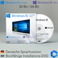 Installations-DVD Windows 10 Home & Pro 32bit/64bit