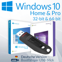Installations-USB-Stick Windows 10 Home & Pro 32bit/64bit
