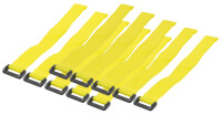 Logilink Kabelbinder mit Klettverschluss gelb 10 Stück