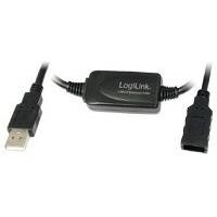 Logilink USB Kabel A -> A St/Bu 25.00m Verl. schwarz