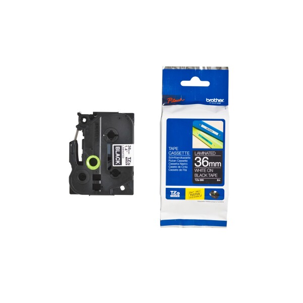 Schriftbandkassette Brother 36mm weiß/schwarz   TZE365