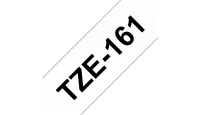 Schriftbandkassette Brother 36mm farblos/schwarz  TZE161