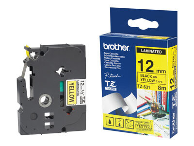 Schriftbandkassette Brother 12mm farblos/schwarz  TC101