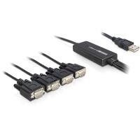 DELOCK USB Kabel A -> 4x D-Sub9 St/St 1.40m