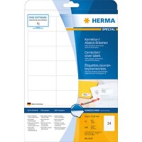 HERMA Abdecketik. A4 weiß 64,6x33,8 mm Papier opak...