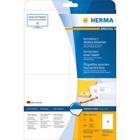 HERMA Abdecketik. A4 weiß 105x148   mm Papier opak...