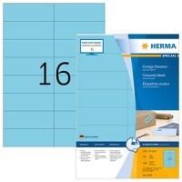 HERMA Etiketten A4 blau 105x37 mm Papier matt 1600 St.