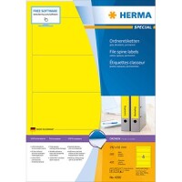 HERMA Ordneretiketten A4 gelb 192x61 mm Papier opak 400 St.