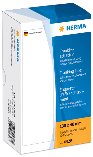 HERMA Frankieretik. einzeln mit Abziehl. 165x41 mm 1000 St.