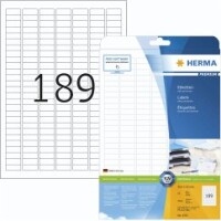 HERMA Etiketten Premium A4 weiß 25,4x10 mm Papier 4725 St.