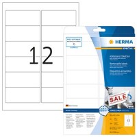 HERMA Etiketten A4 weiß 96x42,3   mm ablösbar Papier 300 St.