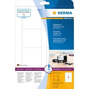 HERMA Disketten-Etiketten weiß 70x67,7 mm Papier 200 St.