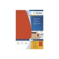 HERMA Etiketten A4 rot  105x148 mm Papier matt  400 St.