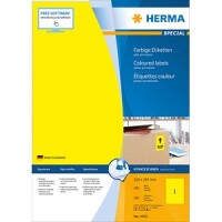 HERMA Etiketten A4 gelb 210x297 mm Papier matt  100 St.