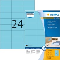 HERMA Etiketten A4 blau 70x37   mm Papier matt 2400 St.