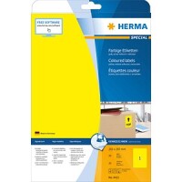 HERMA Etiketten A4 gelb 210x297 mm Papier matt 20 St.