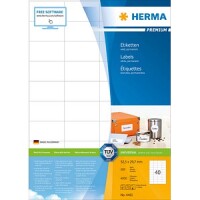 HERMA Etik. Premium A4 weiß 52,5x29,7   mm Papier...
