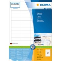 HERMA Etiketten A4 weiß 48,3x16,9 mm Papier matt...