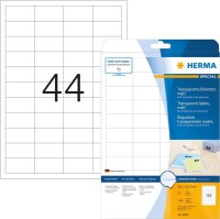 HERMA Etiketten transp. matt A4 48,3x25,4 mm Folie 1100 St.