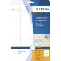 HERMA Etiketten transp. matt A4 52,5x29,7 mm Folie 1000 St.