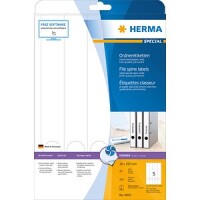 HERMA Inkjet Ordneretik. A4 weiß 38x297 mm Papier 125 St.