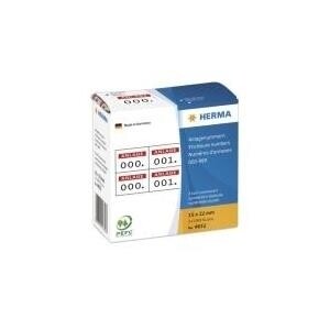 HERMA Anlagennr. selbstkl. 2-fach 15x22 mm Aufdruck rot