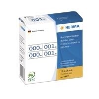 HERMA Nummernetik. doppelt selbstkl. 10x22 mm Aufdruck blau