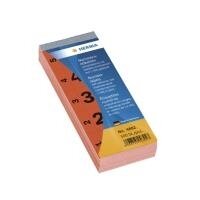 HERMA Nummernblock selbstklebend 1-500 rot  28x56 mm
