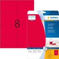 HERMA Etiketten A4 neon-rot 99,1x67,7 mm Papier matt 160 St.